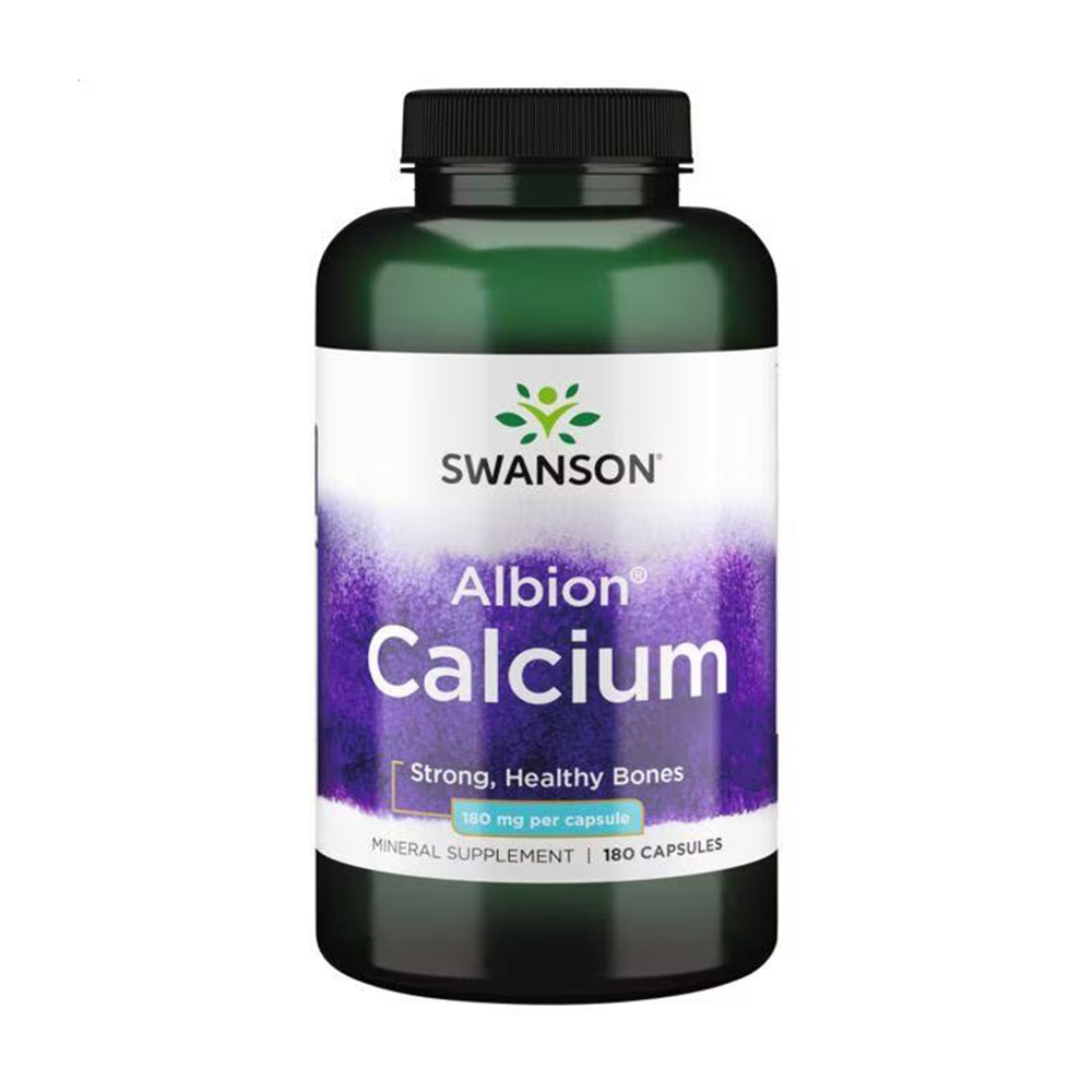 Кальцій Swanson Albion Chelated Calcium 180 мг, 180 капсул